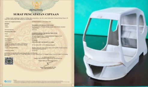 Lapas Kelas ll B Padangsidimpuan Terima Hak Cipta Kerajinan Miniatur Becak Vespa Dari kanwil Hukum Sumatra Utara