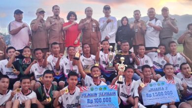 MTSN PADANG LAWAS, RAIH JUARA TURNAMEN SEPAK BOLA, PS SMP NEGERI 5 CUP V SETABAGSEL TAHUN 2025