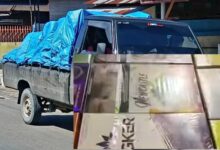 Tim Gabungan Reserse Polres kota padangsidimpuan Gagal Mobil 1unit L300 Diduga Bermuatan Ratusan Rokok Ilegal